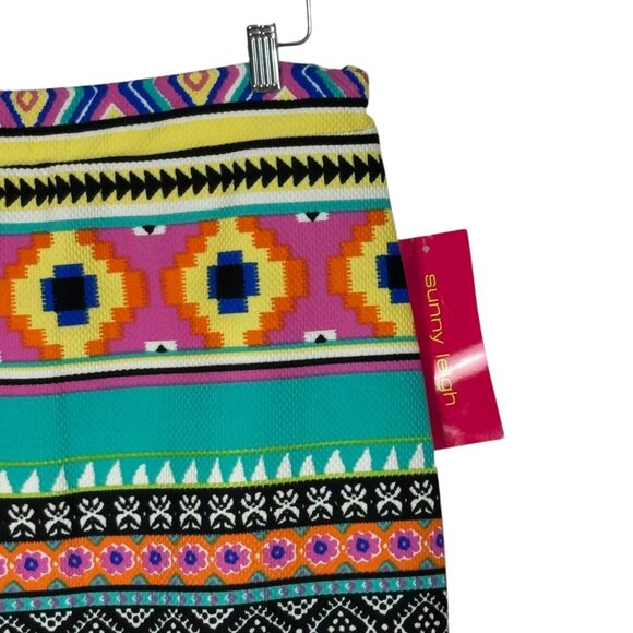 Sunny Leigh Womens Multicolor Aztec Print Skirt Size S - Picture 3 of 6